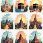 Temples & Holy Sites - Sticker Sheet v21